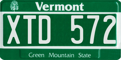 VT license plate XTD572