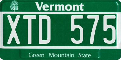 VT license plate XTD575