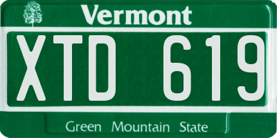 VT license plate XTD619