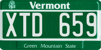 VT license plate XTD659