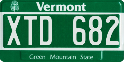 VT license plate XTD682