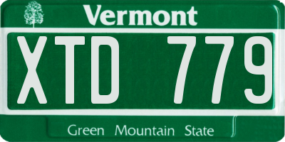 VT license plate XTD779
