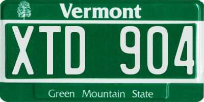 VT license plate XTD904