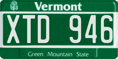 VT license plate XTD946