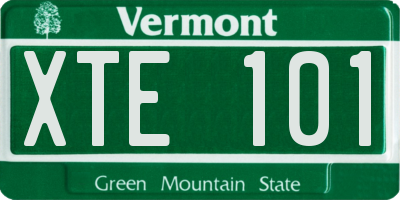 VT license plate XTE101
