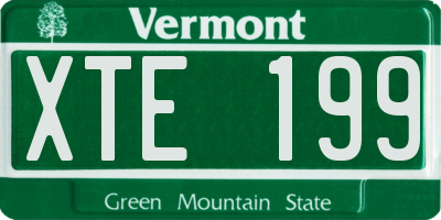 VT license plate XTE199