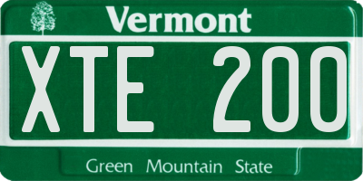 VT license plate XTE200