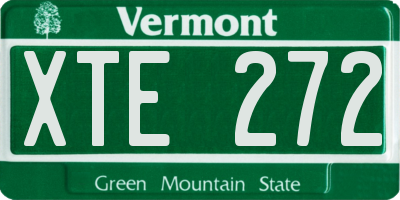 VT license plate XTE272