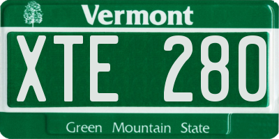 VT license plate XTE280