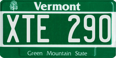 VT license plate XTE290