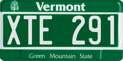 VT license plate XTE291