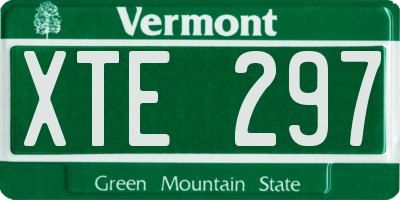 VT license plate XTE297