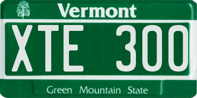 VT license plate XTE300