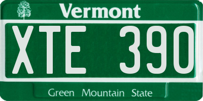 VT license plate XTE390