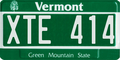 VT license plate XTE414