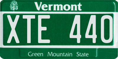 VT license plate XTE440