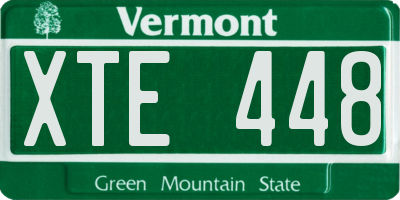 VT license plate XTE448