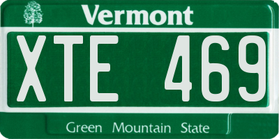 VT license plate XTE469
