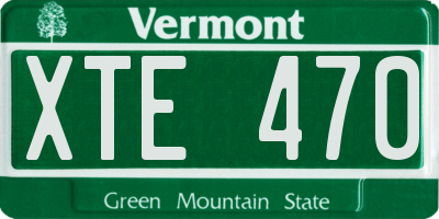 VT license plate XTE470