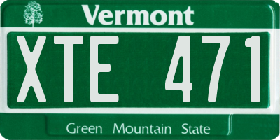 VT license plate XTE471