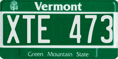 VT license plate XTE473