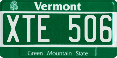 VT license plate XTE506