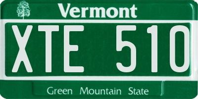 VT license plate XTE510