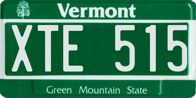 VT license plate XTE515