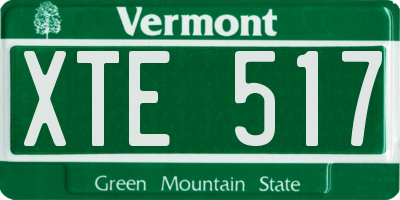 VT license plate XTE517