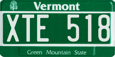 VT license plate XTE518