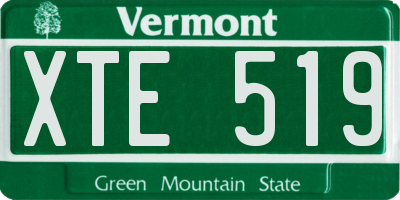 VT license plate XTE519