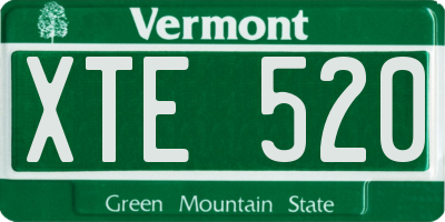 VT license plate XTE520
