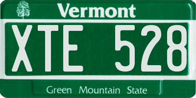 VT license plate XTE528