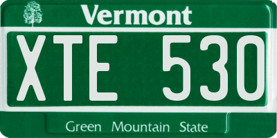 VT license plate XTE530