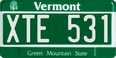 VT license plate XTE531