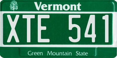 VT license plate XTE541