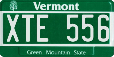 VT license plate XTE556