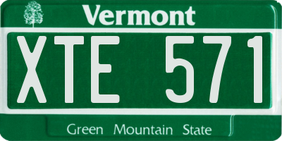 VT license plate XTE571
