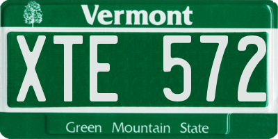 VT license plate XTE572