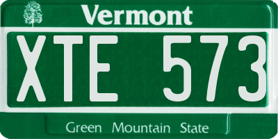 VT license plate XTE573