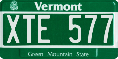 VT license plate XTE577