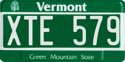 VT license plate XTE579