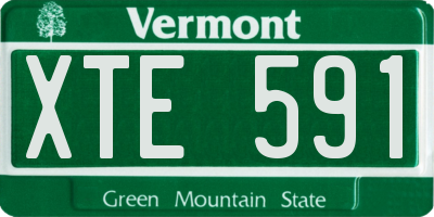 VT license plate XTE591