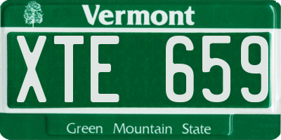 VT license plate XTE659