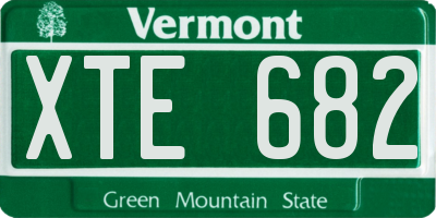 VT license plate XTE682
