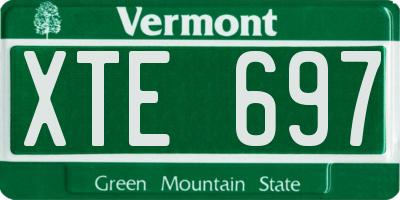 VT license plate XTE697