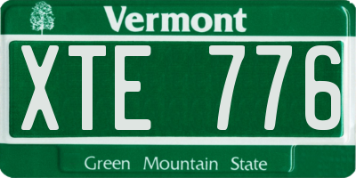 VT license plate XTE776