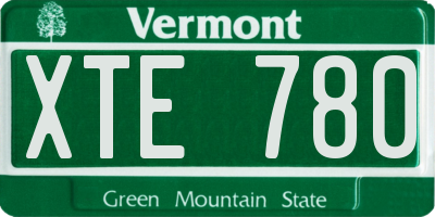 VT license plate XTE780