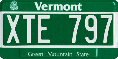 VT license plate XTE797