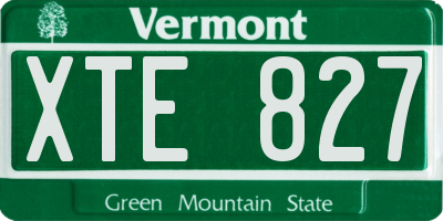 VT license plate XTE827